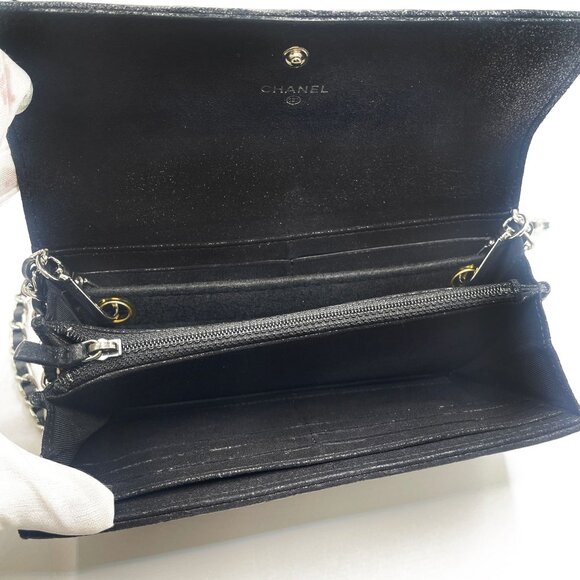 Authentic CHANEL CC Wild Stitch Lambskin Wallet on Chain Shoulder Crossbody - Picture 9 of 14